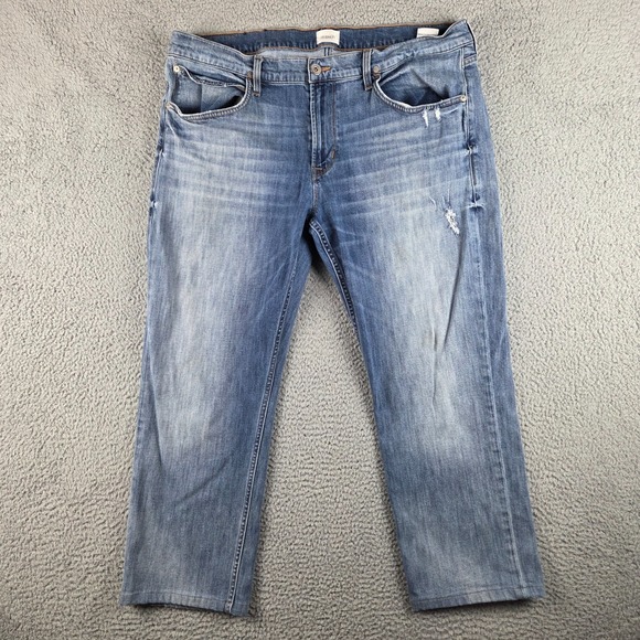 Hudson Jeans Other - HUDSON Jeans Mens 40 (38x27) Blue Byron 5 Pocket Straight Zip Fly Distressed